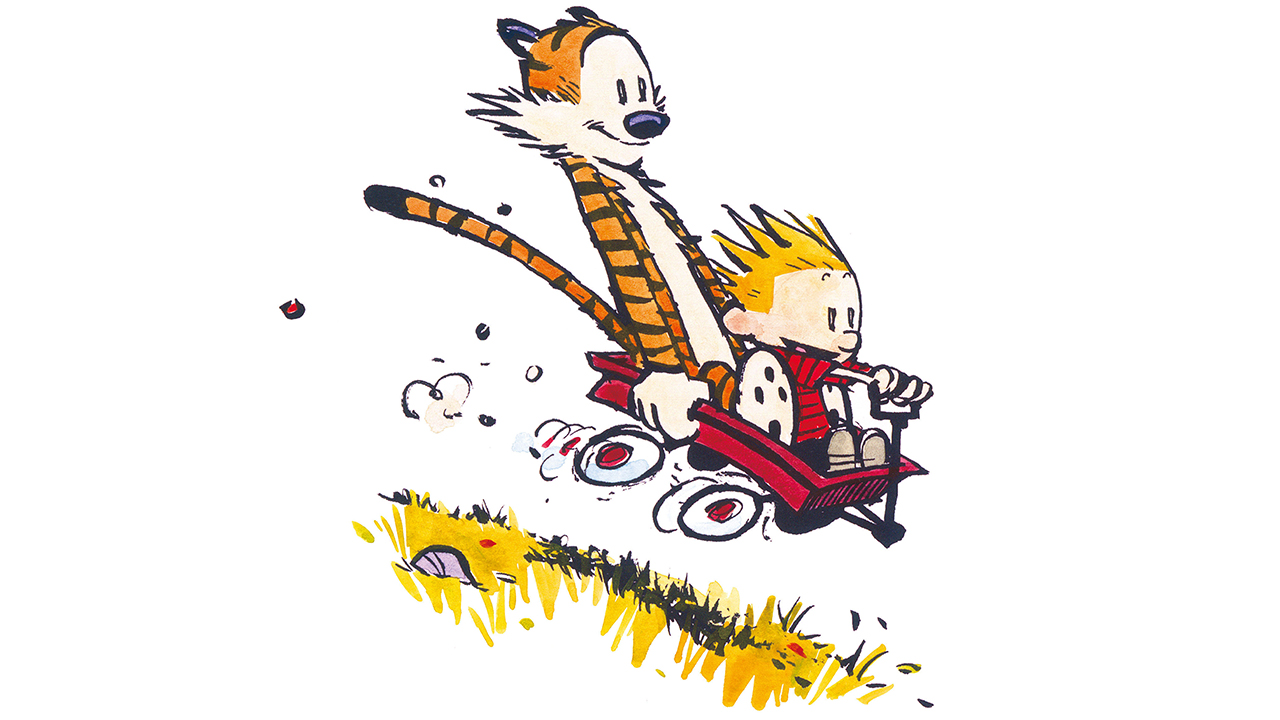 Banner de boas-vindas - Personagens Calvin and Hobbes